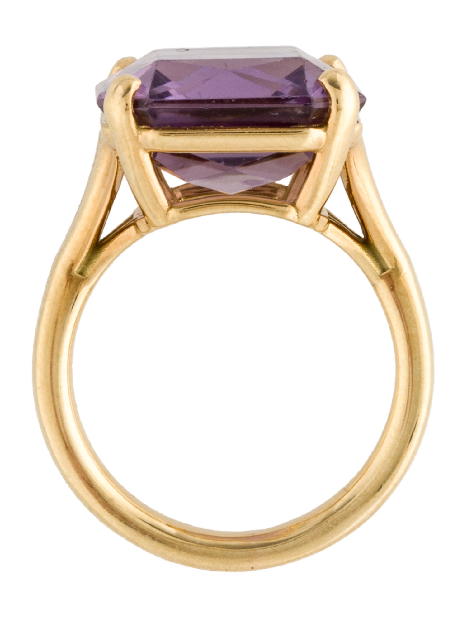 Ring 18K 7.63ctw Amethyst Cocktail Ring